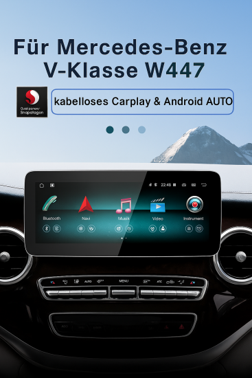 Mercedes V-Klasse w447 12.3'' Carplay Android Auto 8+128G Autoradio GPS WIFI – Produktbild